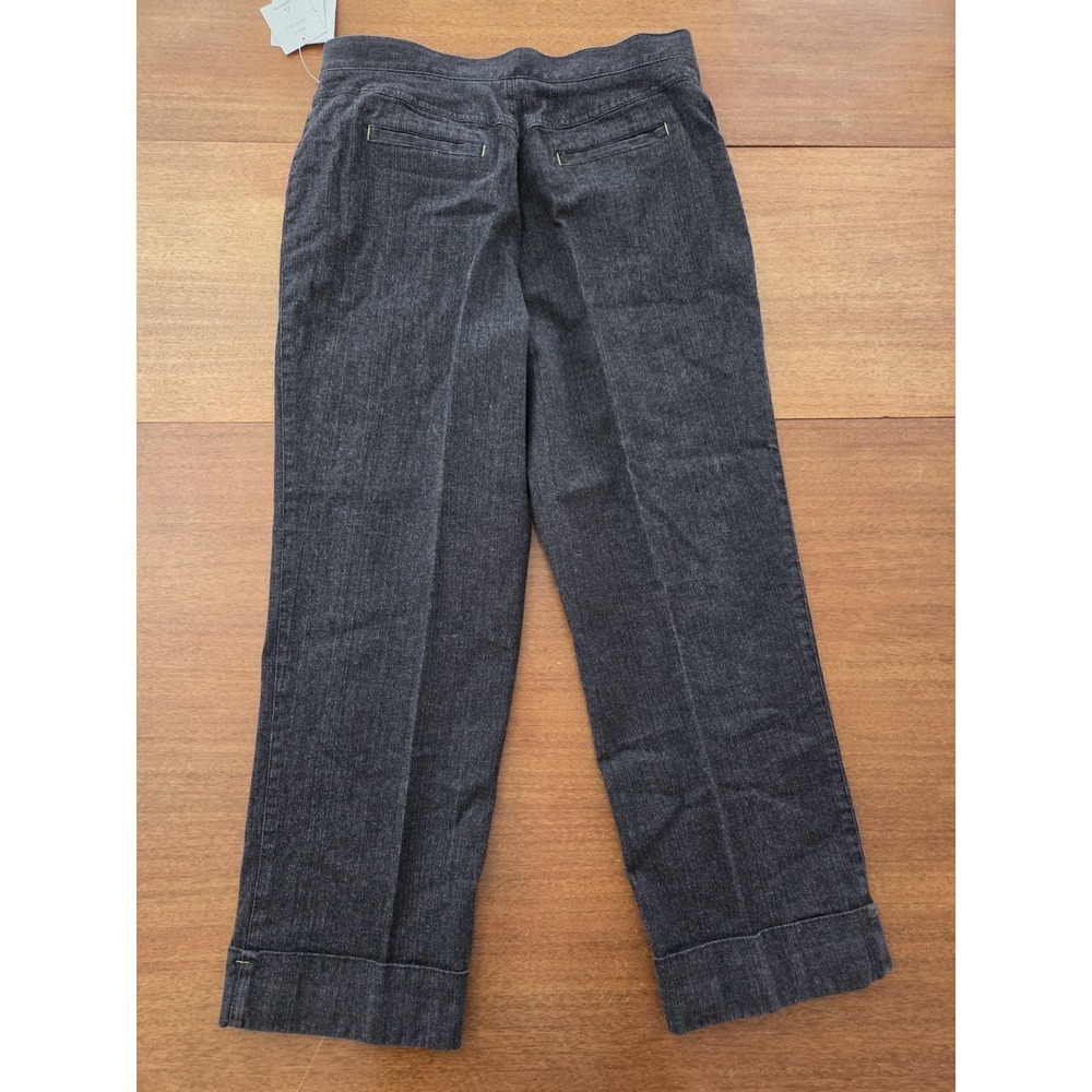 Liz Claiborne Ankle Jeans Pants English Classic Sz 14 Black Cuffed